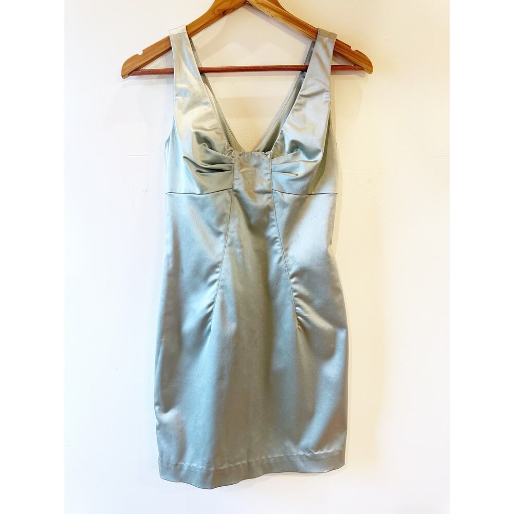 Dolce & Gabbana Light Blue Satin Mini Dress